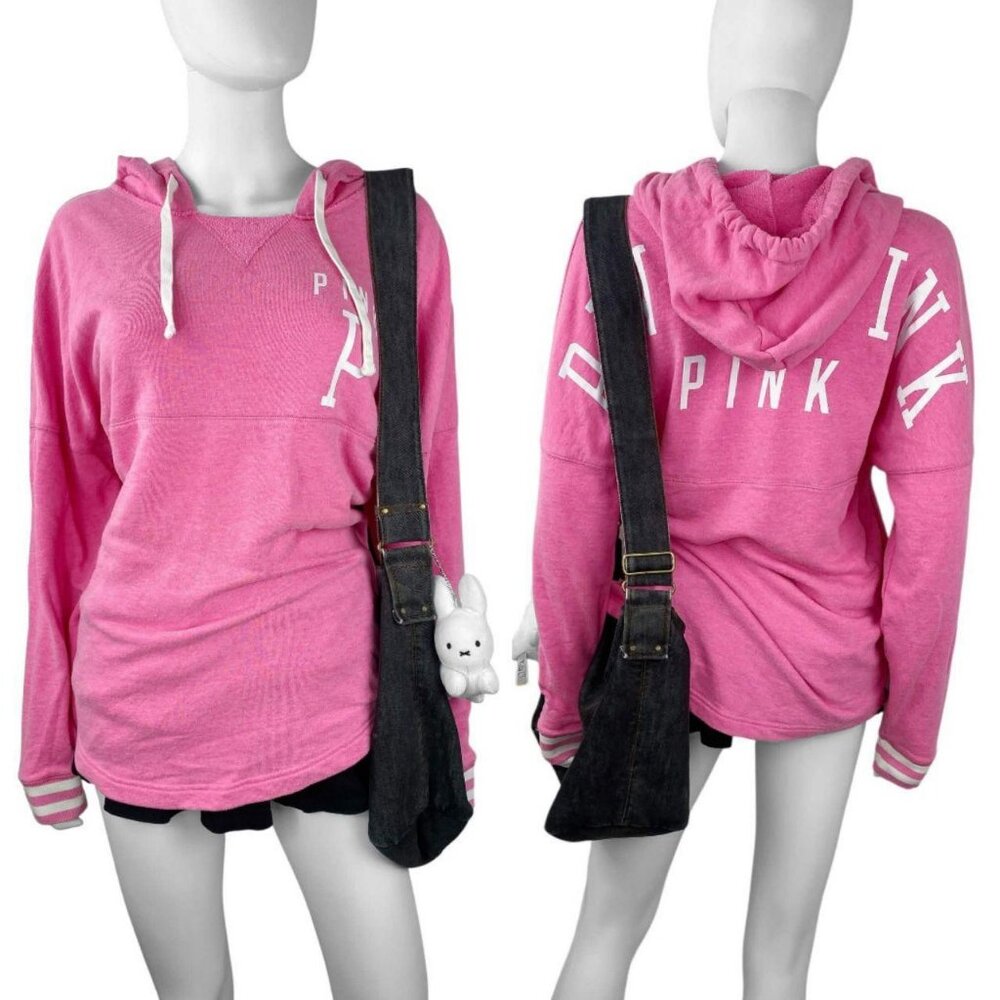 00s 2010s Mcbling Victoria's Secret PINK Pullover Long Sleeve Sz S